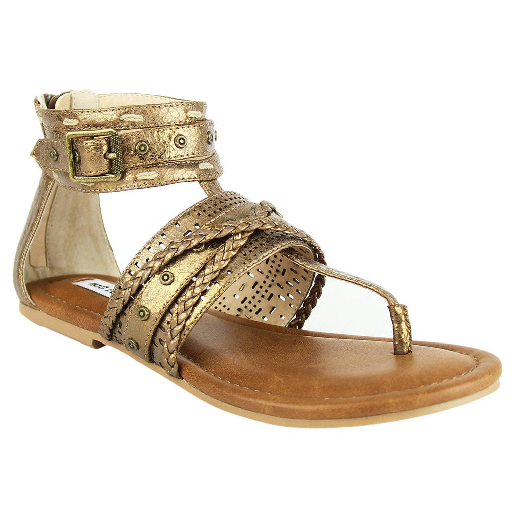 NOT RATED - Xylia - Gold Gladiator Sandal Women - alliemdesignsboutique