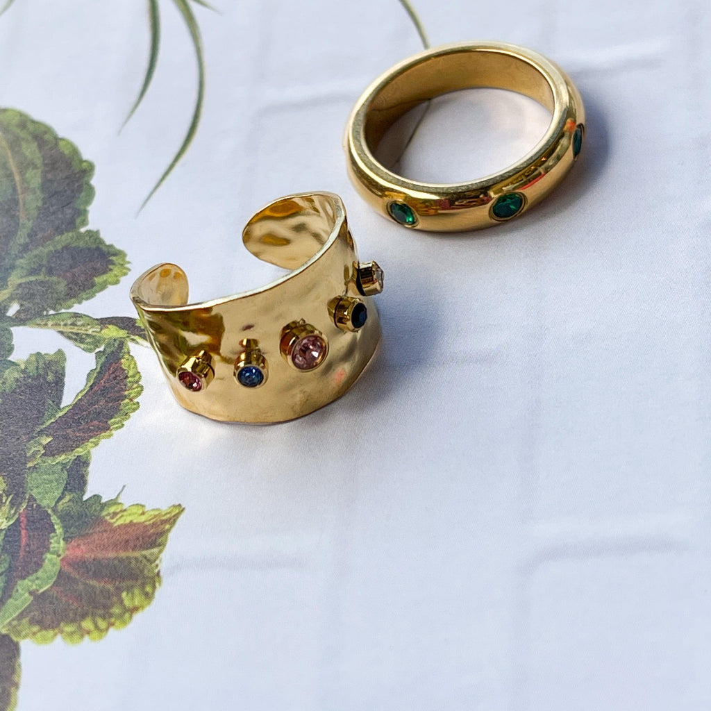 Arora Multi-Stone Gold Ring - alliemdesignsboutique