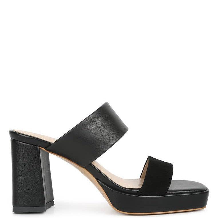 RagCompany - Eddlia Slip On Platform Sandals: 7US / BLACK - alliemdesignsboutique