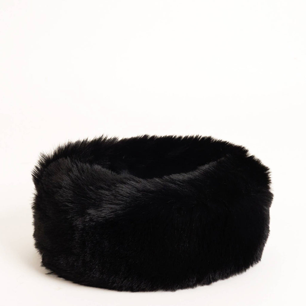 My Accessories London - Super Fluffy Faux Fur Headband in Black: Black - alliemdesignsboutique