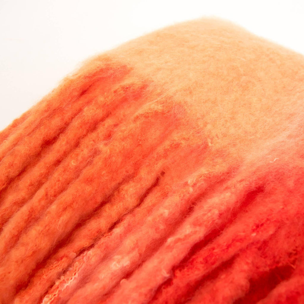 Two-Tone Chunky Soft Scarf in Orange: Orange - alliemdesignsboutique