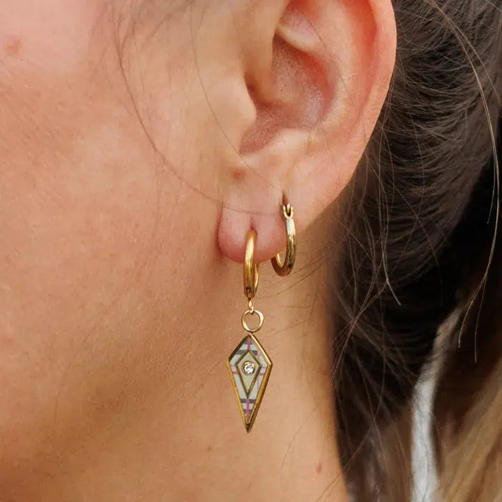 Preppy Plaid Diamond Earrings - alliemdesignsboutique