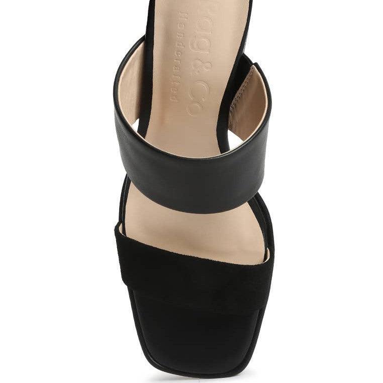 RagCompany - Eddlia Slip On Platform Sandals: 7US / BLACK - alliemdesignsboutique