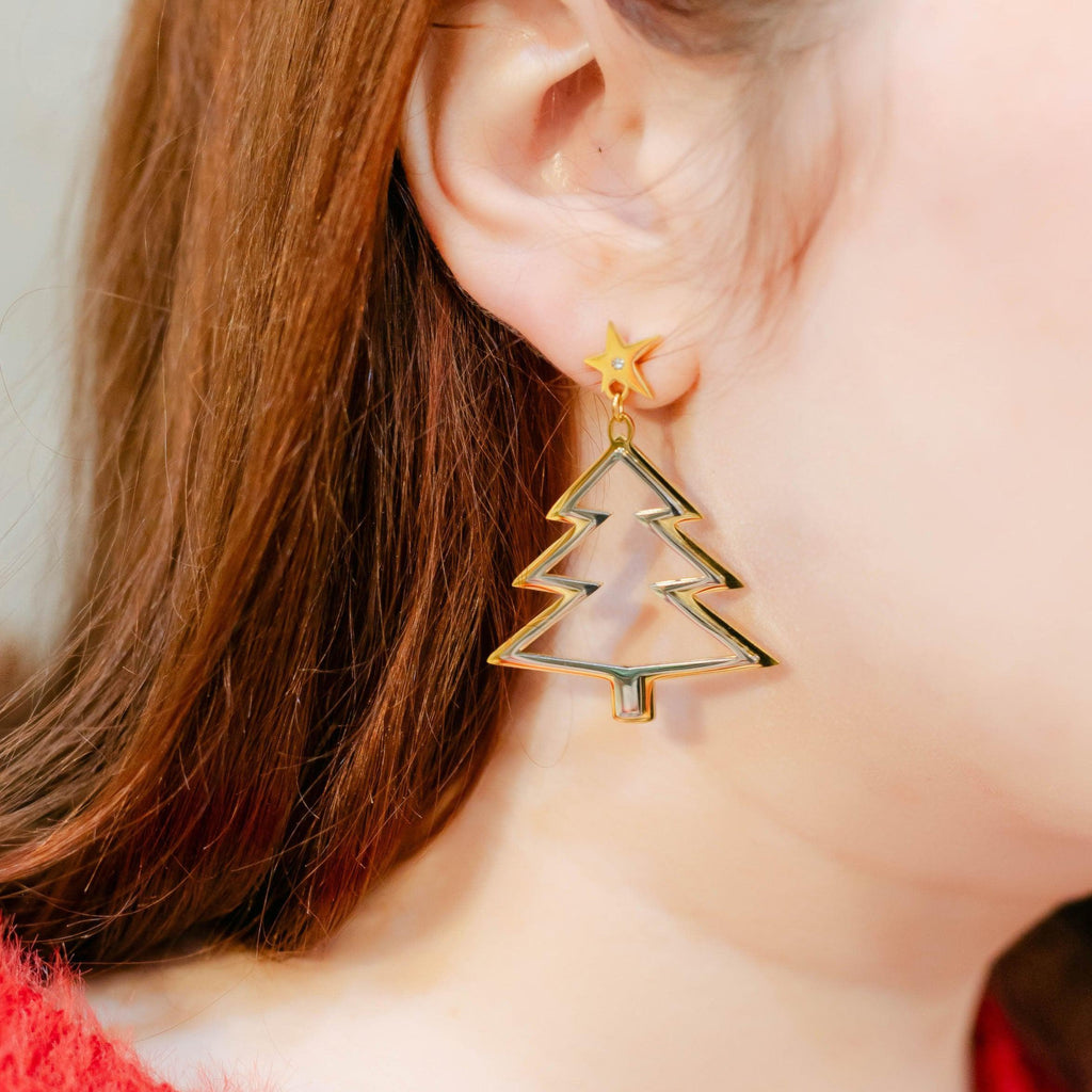 Holly Tree Earrings - alliemdesignsboutique
