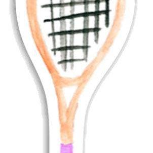 Island Haus Co - Tennis Racket Sticker - alliemdesignsboutique