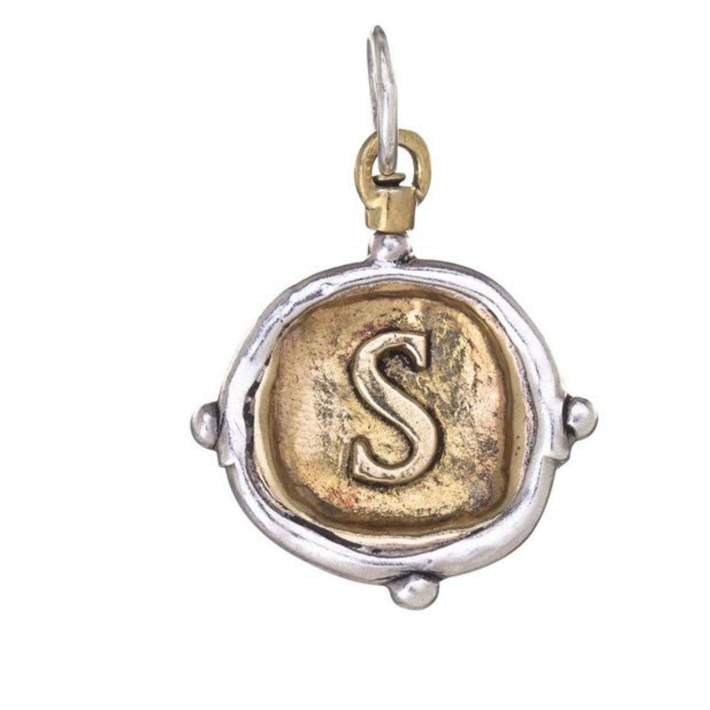 S Insignia Initial Voyager Charm - Waxing Poetic - alliemdesignsboutique