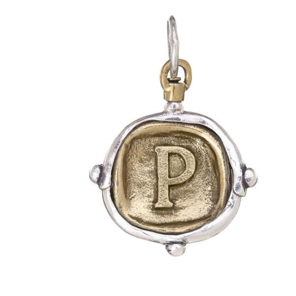 P Insignia Initial Voyager Charm - Waxing Poetic - alliemdesignsboutique