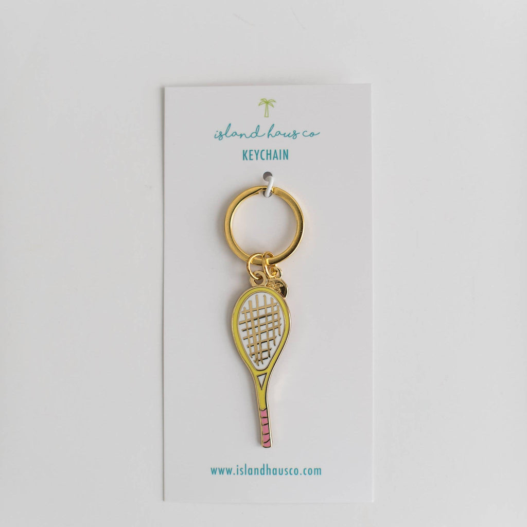 Island Haus Co - Tennis Racket Keychain - alliemdesignsboutique
