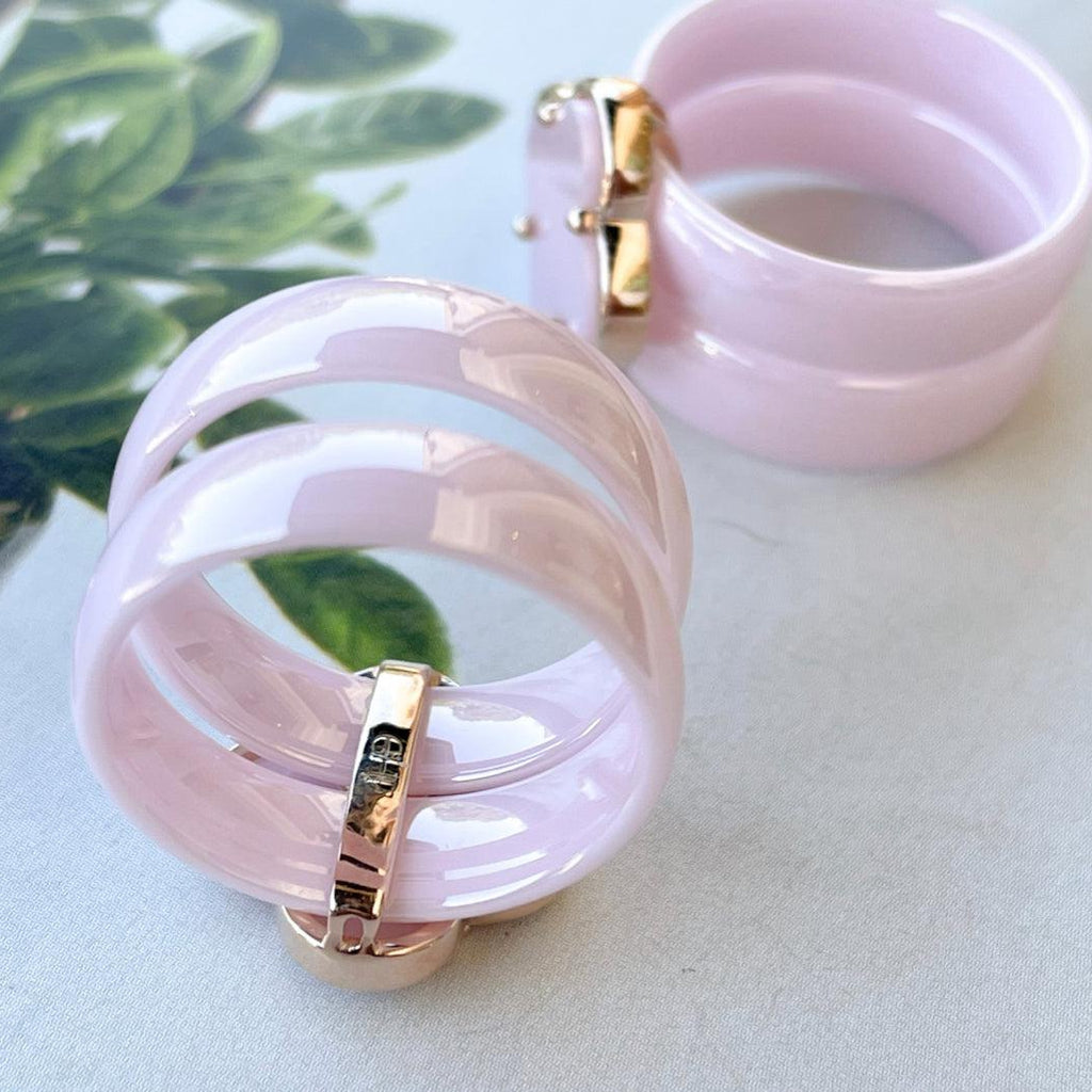 Feeling Pretty Pink Clover Ceramic Ring - alliemdesignsboutique