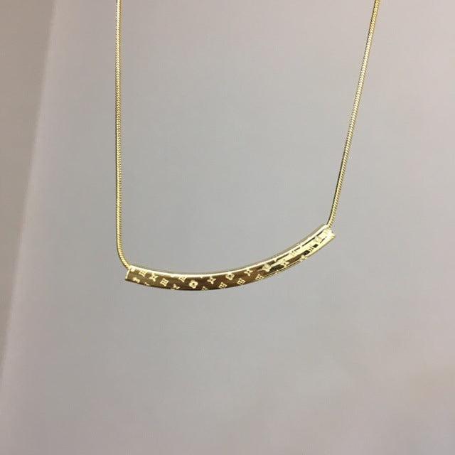 Good Luck Gold Bar Necklace - alliemdesignsboutique