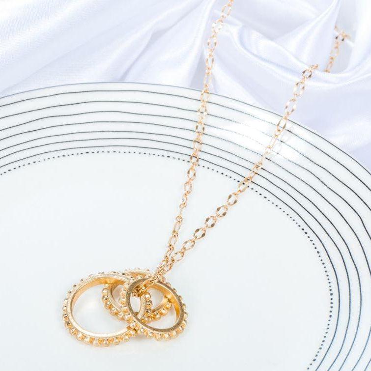 Dotti Dotted 3 Charm Circle Long Necklace - alliemdesignsboutique