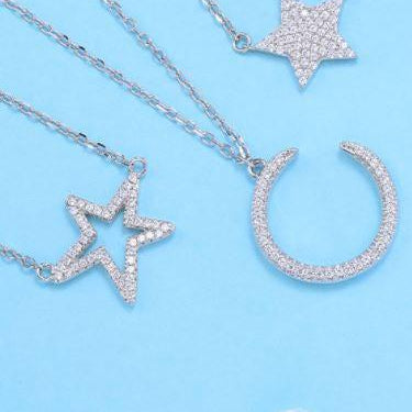 Be Dazzled CZ Diamond Star Necklace - alliemdesignsboutique
