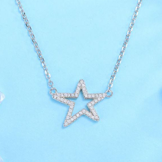 Be Dazzled CZ Diamond Star Necklace - alliemdesignsboutique