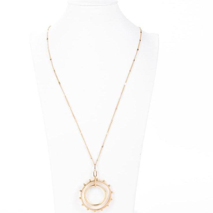 Preorder Dotti Dotted Long Circle Necklace - alliemdesignsboutique