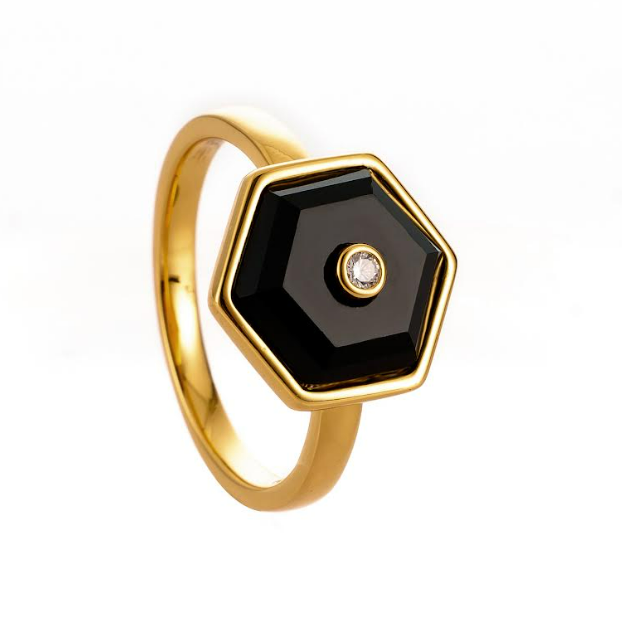 Margot Hexagon Ring - alliemdesignsboutique