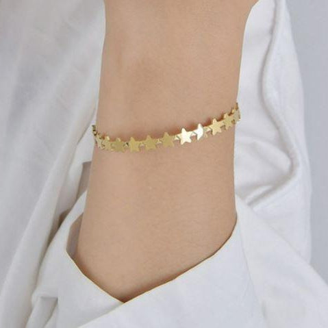 Making Wishes Star Gold Cuff Bracelet - alliemdesignsboutique